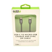 GIZZU USB-C to Micro B 2m Cable- Black Photo