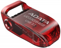 ADATA - UD330 USB 3.0 Flash Drive 64GB - Red Photo