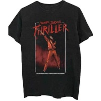 Michael Jackson Thriller Red Suit Menâ€™s Black T-Shirt Photo