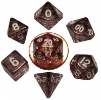 Metallic Dice Games - Set of 7 Polyhedral 10mm Dice - Ethereal Green Photo