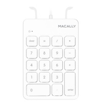 Macally 18 Key USB Numeric Keypad for Apple Mac or PC - White Photo