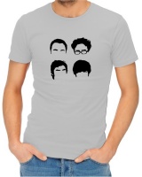 Big Bang Theory Cast Menâ€™s Grey T-Shirt Photo