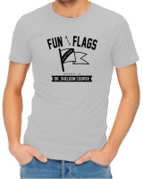 Fun With Flags Menâ€™s Grey T-Shirt Photo