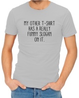 Funny Slogan Men’s Grey T-Shirt Photo