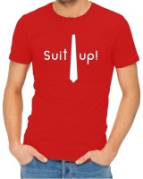 Suit Up Menâ€™s Red T-Shirt Photo