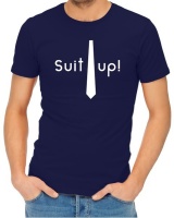 Suit Up Menâ€™s Navy T-Shirt Photo
