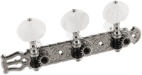 Gotoh Classical Guitar 3 A-Side Deluxe Machine Heads with Pearloid Oval Buttons for Slotted Headstocks Photo