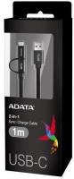 ADATA - USB-C / Micro USB 3.1 Cable 2-in-1 Universable Sync Charge 1M cable - Black Photo