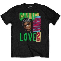 Tupac California Love Menâ€™s Black T-Shirt Photo