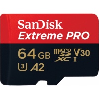 Sandisk - 64GB Extreme Pro microSDXC Memory Card - Class 10 Photo