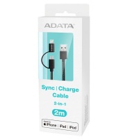 ADATA - Apple MFi-certified Sync & Charge Lightning cable 2M - Black Photo