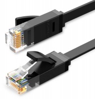 Ugreen - 1m Cat6 UTP LAN Flat Cable - Black Photo