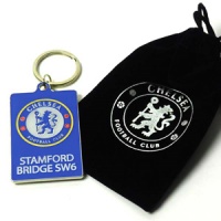 Chelsea - Stamford Bridge Keyring In Velvet Gift Bag Photo