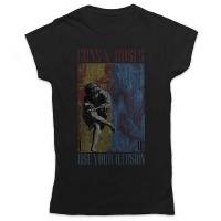 Guns N' Roses - Use Your Illusion Womenâ€™s Black T-Shirt Photo