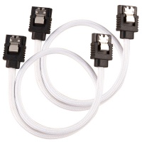 Corsair - Premium Sleeved SATA 6Gbps 30cm Cable - White Photo