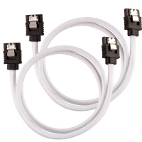Corsair - Premium Sleeved SATA 6Gbps 60cm Cable - White Photo