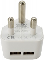 Gizzu - 2 x USB 3-Prong Wall Charger - White Photo