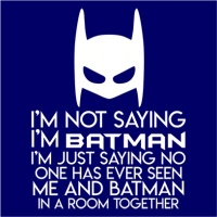 Not Saying I'm Batman Mens T-Shirt Navy Photo