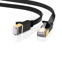 Ugreen - 10m STP CAT7 LAN Cable Flat - Black Photo