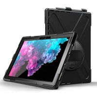 Tuff Luv Tuff-Luv Rugged Armour Case for Microsoft Surface Pro 465 with Hand Strap Shoulder Strap and Pen holders - Black Photo