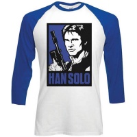 Star Wars - Classic Han Block Menâ€™s Blue/White Raglan Photo