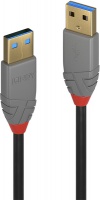 Lindy Anthra Line 1m USB 3.0 Type-A Cable - Black and Grey Photo