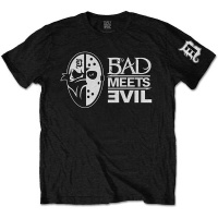 Bad Meets Evil Masks Menâ€™s Black T-Shirt Photo