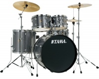 TAMA RM52KH5C-GXS Rhythm Mate 5 pieces Acoustic Drum Kit with Hardware and Cymbals - Galaxy Silver Photo