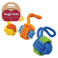 Rosewood - Tough Twist Rubber and Rope Ball Tug Photo