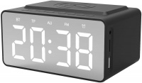Snug Bluetooth Clock Radio and Wireless Charger - Black Photo