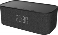 Snug Bluetooth Speaker with Clock Radio and Wireless Charger - Black Photo