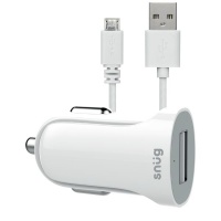 Snug Lite 1-Port Micro USB Car Charger - White Photo