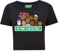 Wu-Tang Clan - Sesame Street Ladies Black Crop T-Shirt Photo