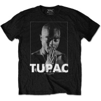 Tupac Praying Menâ€™s Black T-Shirt Photo
