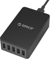 Orico - 5 Port 40W Charge Desktop Charger - Black Photo