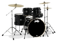 PDP Mainstage 5 pieces Acoustic Drum Kit with Hardware - Black Metallic Photo
