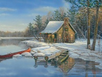 Cobble Hill - Winter Cabin Puzzle - Extra Large Photo