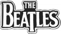 The Beatles - White Drop T Logo Die-Cut Patch Photo