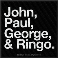 The Beatles - John Paul George & Ringo - White On Black Patch Photo