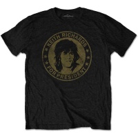 The Rolling Stones - Packaged Keith For President Men's T-Shirt - Black Photo