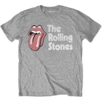 The Rolling Stones - Scratched Logo Men's T-Shirt - Grey Photo