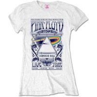 Pink Floyd - Packaged Carnegie Hall Poster Ladies T-Shirt - White Photo