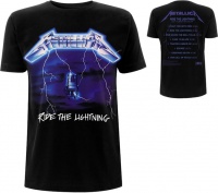 Metallica - Ride the Lightning Tracks Menâ€™s Black T-Shirt Photo