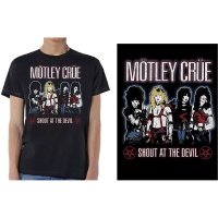 Motley Crue - Shout At the Devil Menâ€™s Black T-Shirt Photo