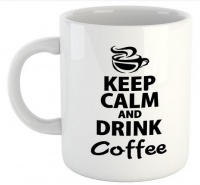 Mugshots Keep Calm And Drink Coffee - White Ceramic Mug Photo