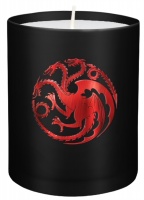 Insight Editions Game of Thrones - House Targaryen - Large Glass Candle Photo