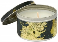 Insight Editions Game of Thrones - Westeros Map - Vanilla Scented Tin Candle Small Amber Photo