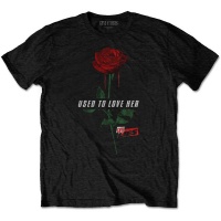 Guns N' Roses - Used to Love Her Rose Men’s Black T-Shirt Photo