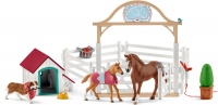 Schleich - Hannah's Guest Horses With Ruby the Dog Photo