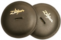 Zildjian Leather Pads for Marching Band Cymbals - Black Photo
